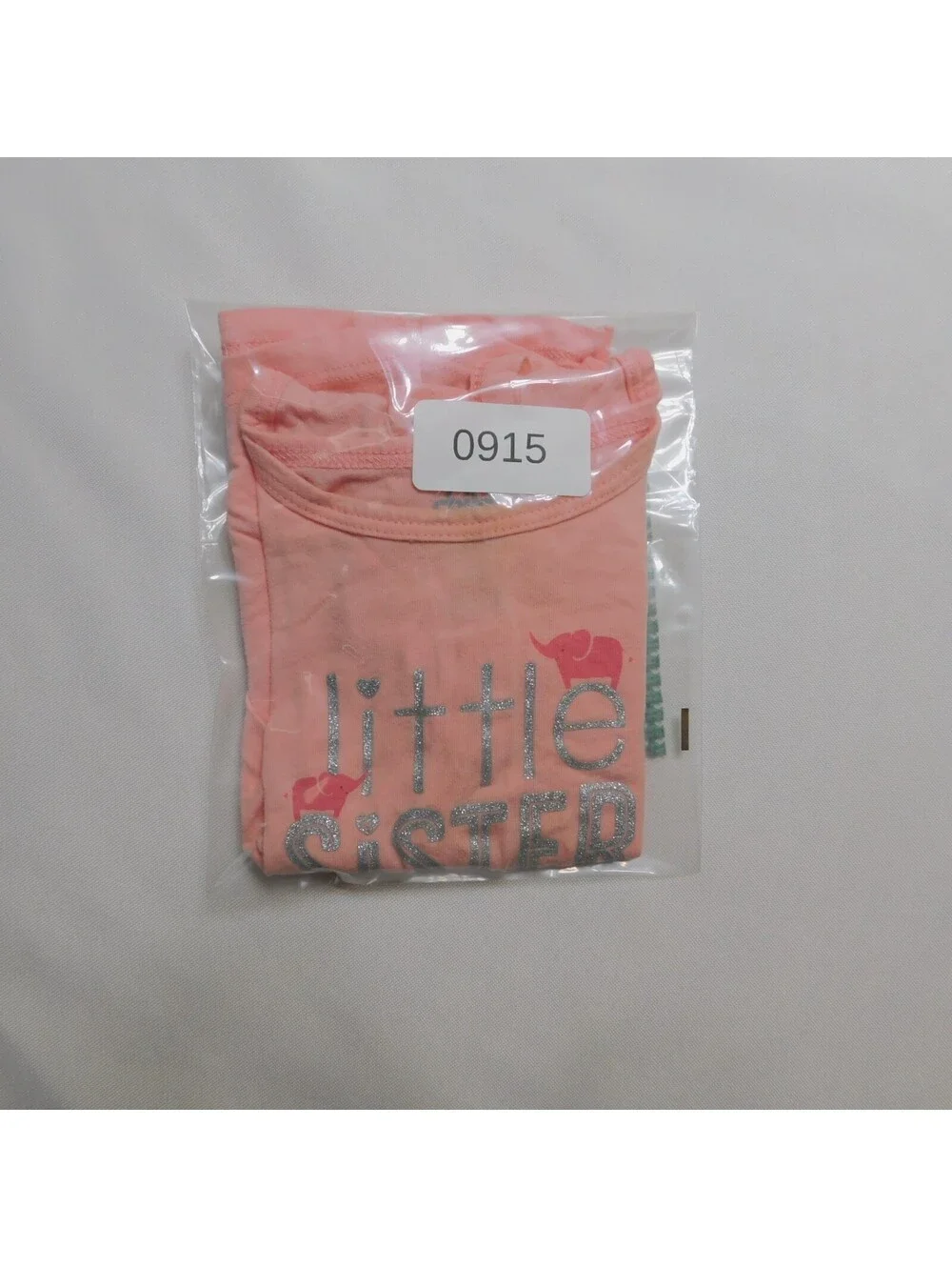 Child of Mine by Carters Baby Girls Shirt Size 18M Pink Little Sister Elephant